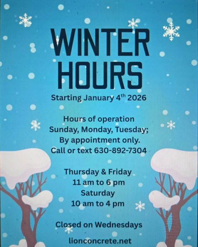 Our indoor showroom is open and cozy- no need to brave the cold. Stop in and start planning ahead for all your spring projects,  decor and garden favorites.