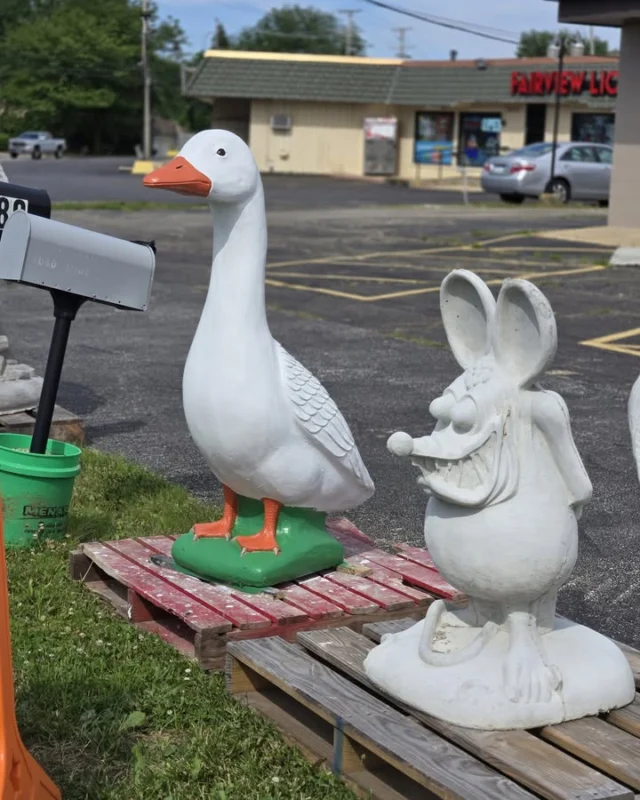 We're launching a name contest for our 4-foot goose. The only one of its kind in the area. He or she deserves a name as charming as they are. Submit your best name and the winning entry will receive a $75 lion concrete gift certificate enough to welcome a couple of new baby geese into your collection or anything else you would like. Creativity personality and originality are encouraged let's see what you come up with.